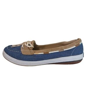 Keds Sneakers Women's Blue White  Lace-up Casual Nautical Boat Shoes